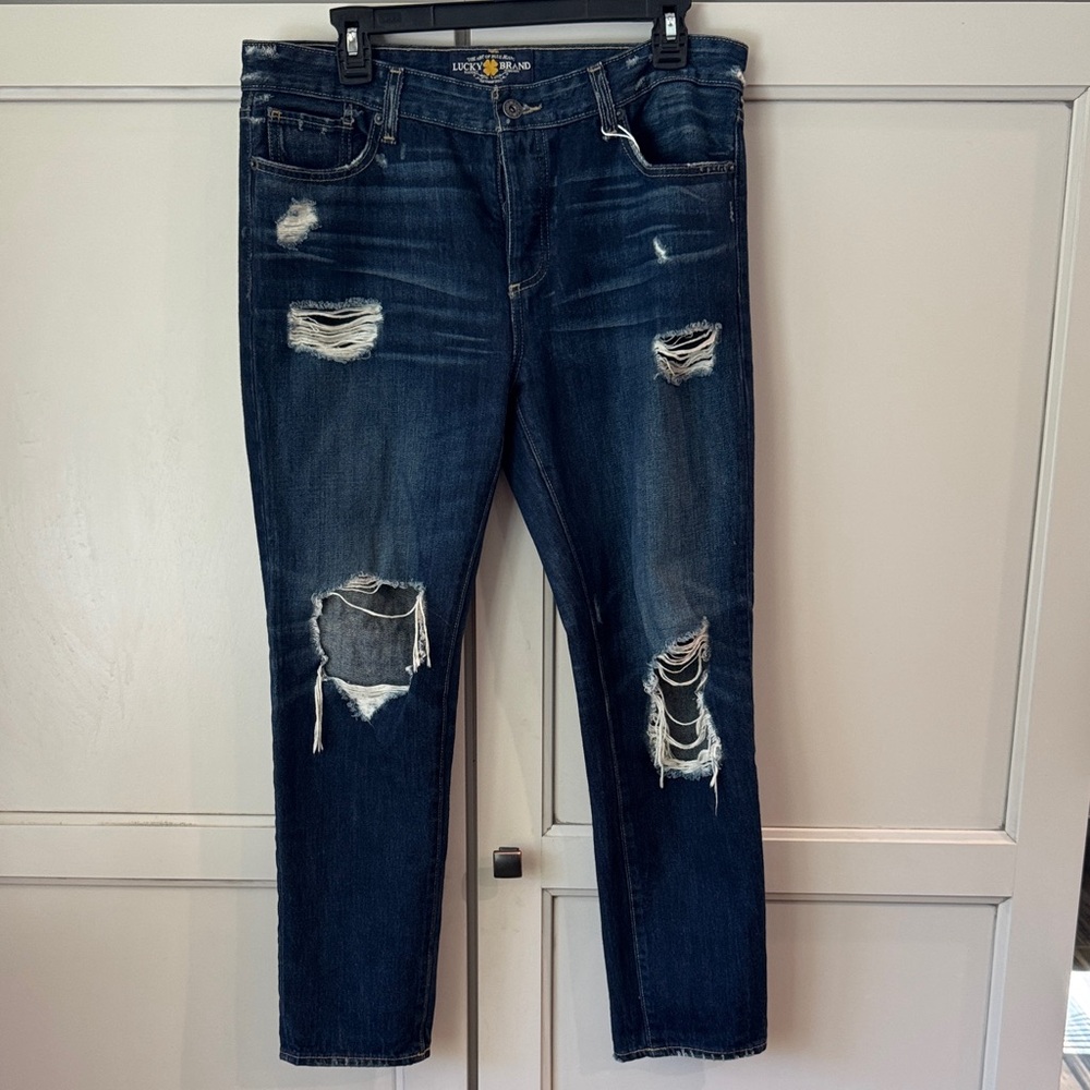 Lucky Brand Dark Blue Distressed Jeans